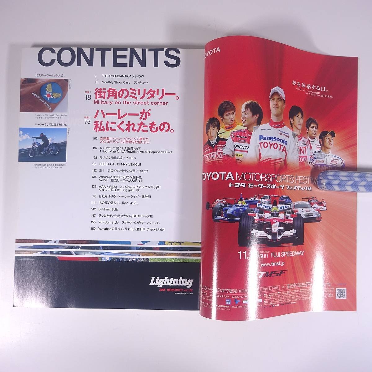 Lightning ライトニング Vol.152 2006/12 枻出版社 雑誌 ファッション 特集・街角のミリタリー アナタのハーレー見せてください ほか_画像6