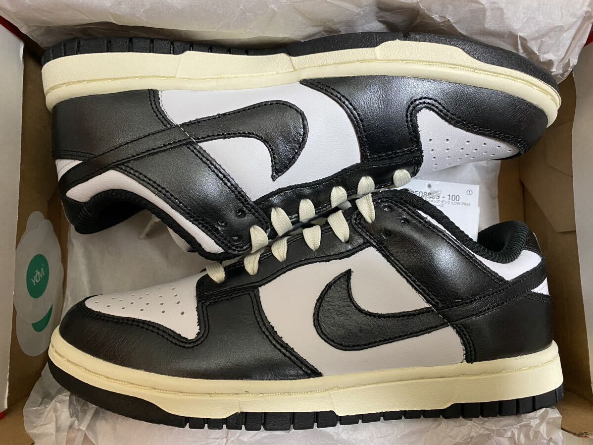 国内正規品 NIKE WMNS DUNK LOW PREMIUM Vintage Panda 24cm ナイキ ウィメンズ ダンク ロー プレミアム ビンテージ パンダ FQ8899-100_画像4