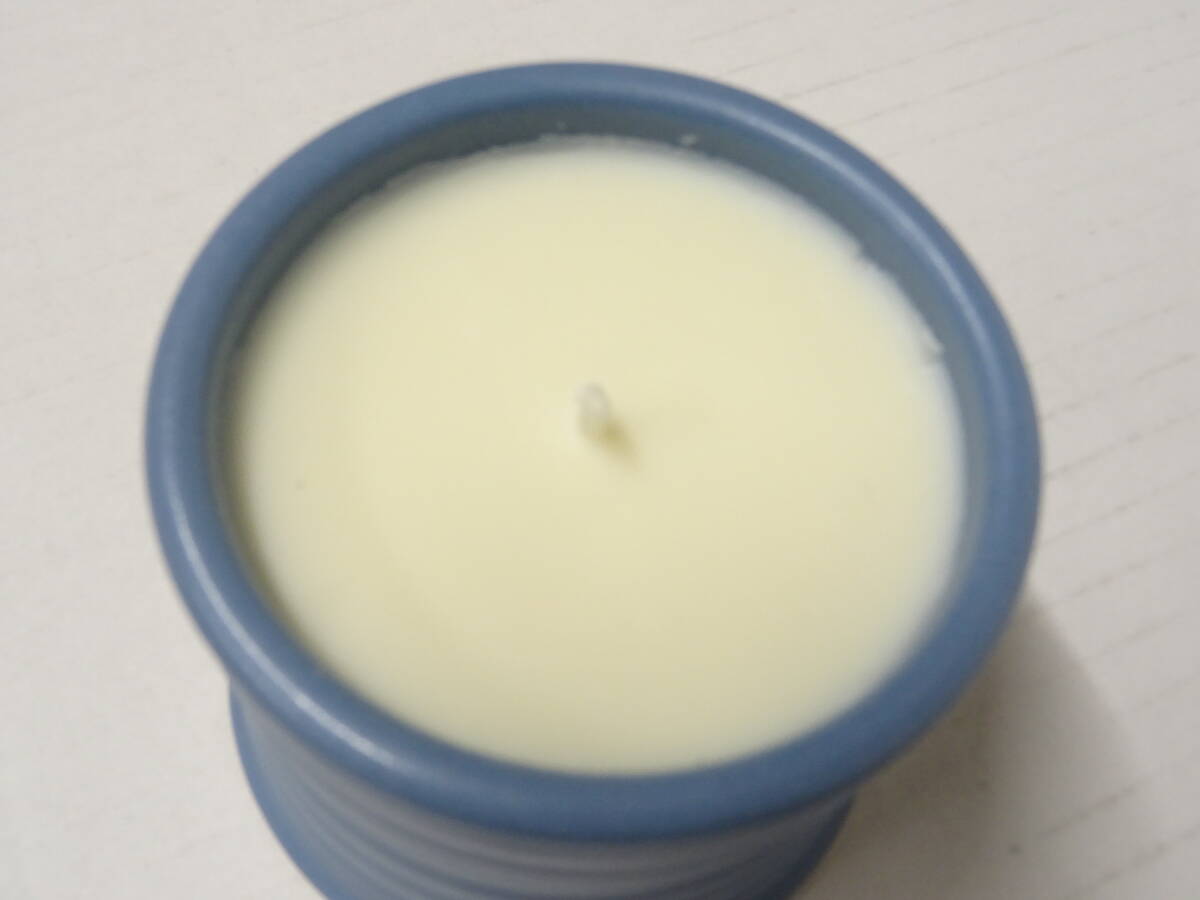 【未使用品】HE-601◆LOEWE Cypress Ball Scented Candle ロエベ サイプレスボール キャンドル ブルー/陶器 未使用品_画像3