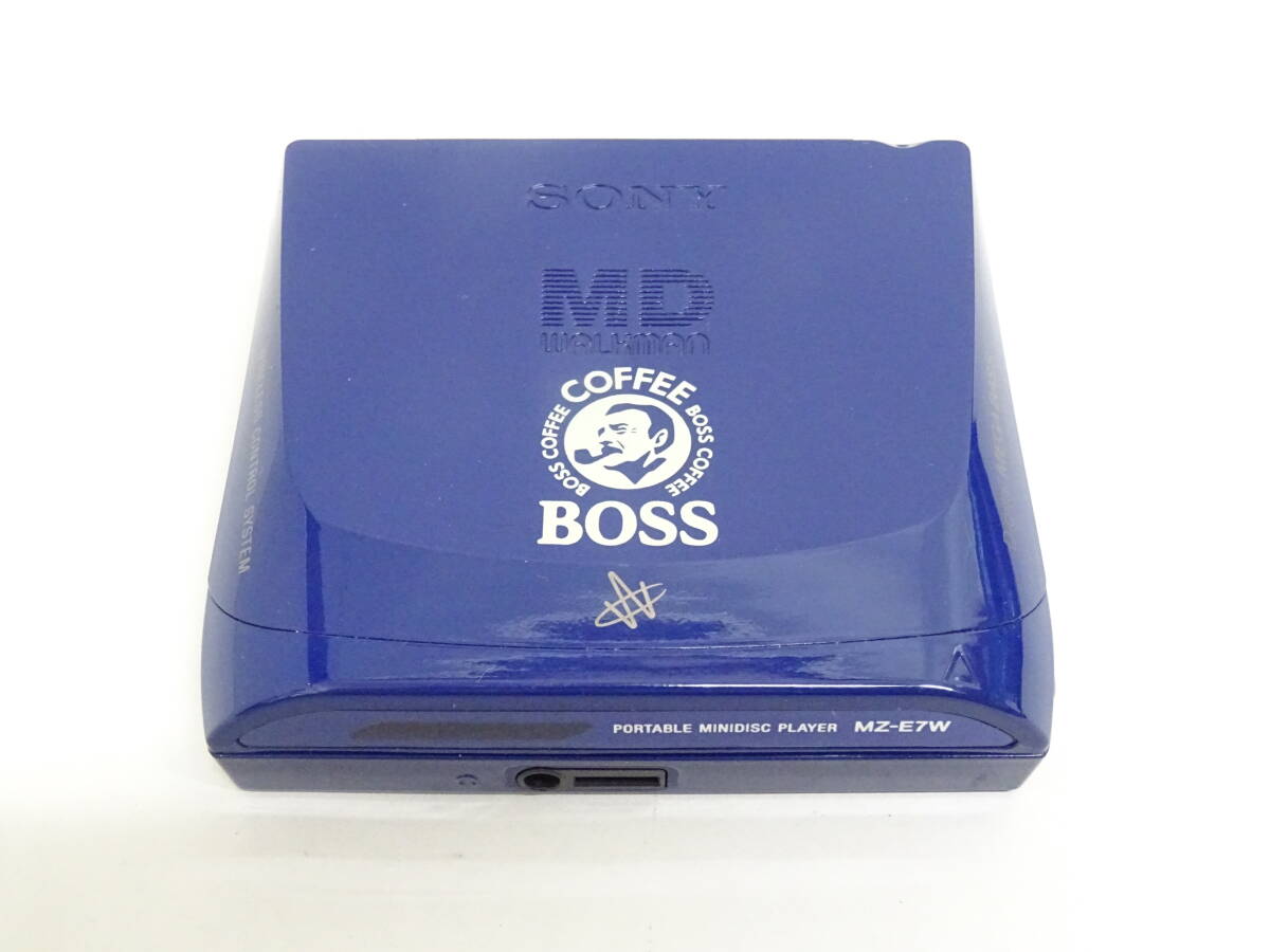 【ジャンク品】HE-366◆SONY MZ-E7W MD WALKMAN BOSSコラボ ポータブルMDウォークマン 非売品 一部動作確認済み_画像2