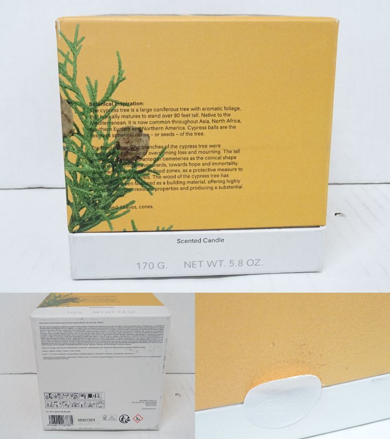 【未使用品】HE-601◆LOEWE Cypress Ball Scented Candle ロエベ サイプレスボール キャンドル ブルー/陶器 未使用品_画像9