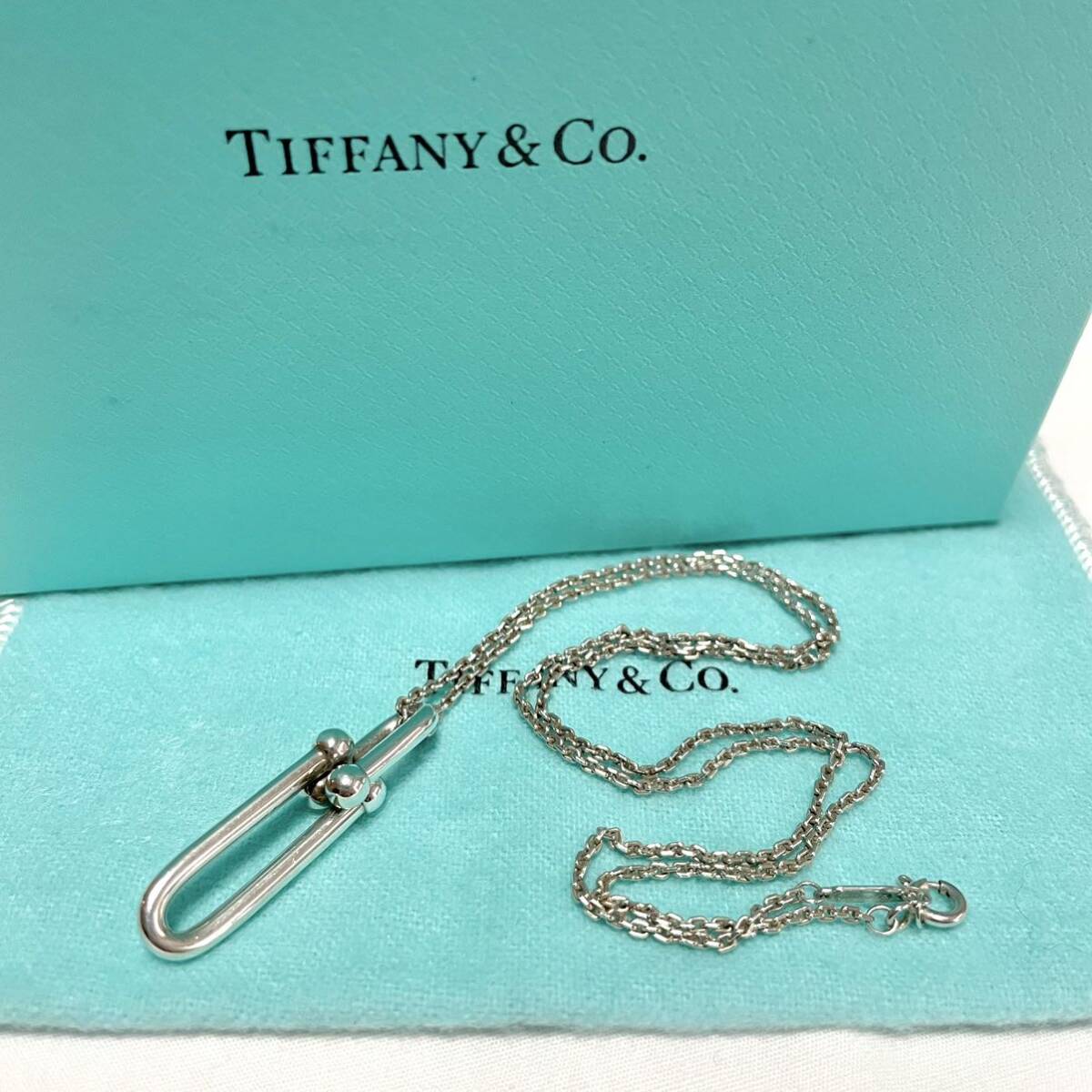 ティファニー ネックレス　ハードウェア　 Tiffany アクセサリー シルバー 箱付_画像1