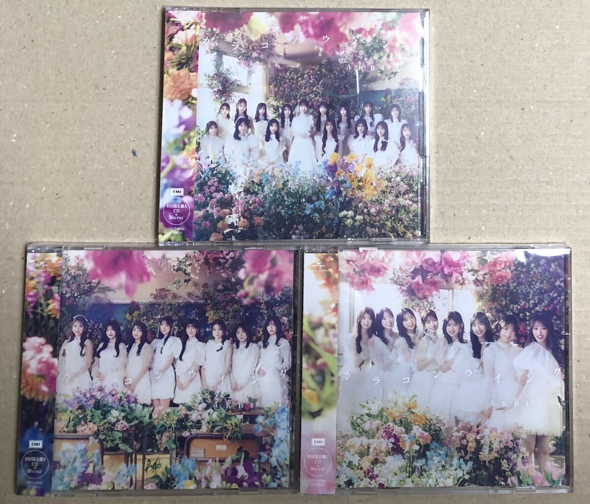 新品同様品 AKB48 カラコンウインク CD＋BD 初回盤 ABC 3枚セットの画像1