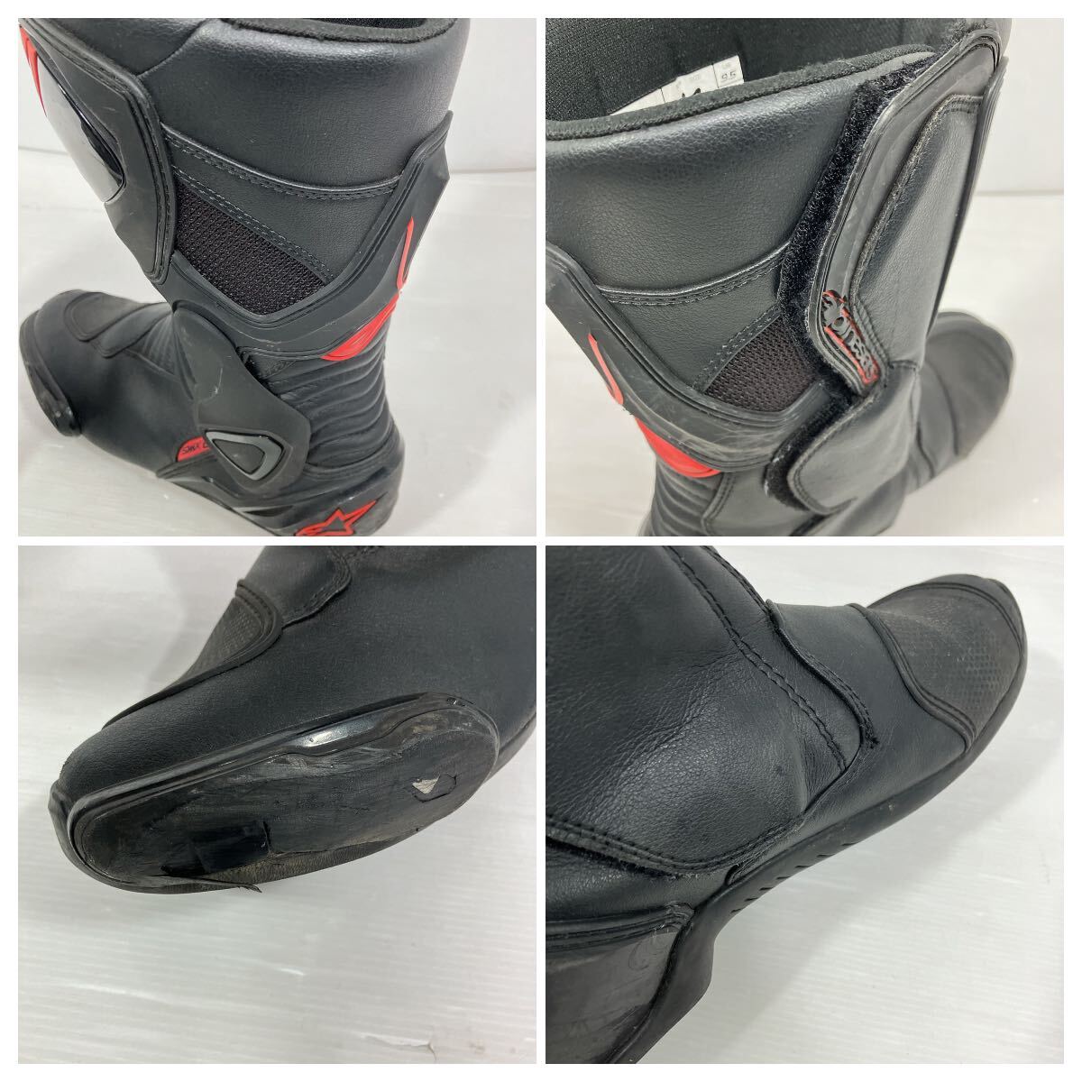 alpinestars アルパインスターズ レーシングブーツ SMX 6 V2 28.5cm BLACK RED サーキット ツーリング ライディングブーツ 中古 清掃済み_画像8