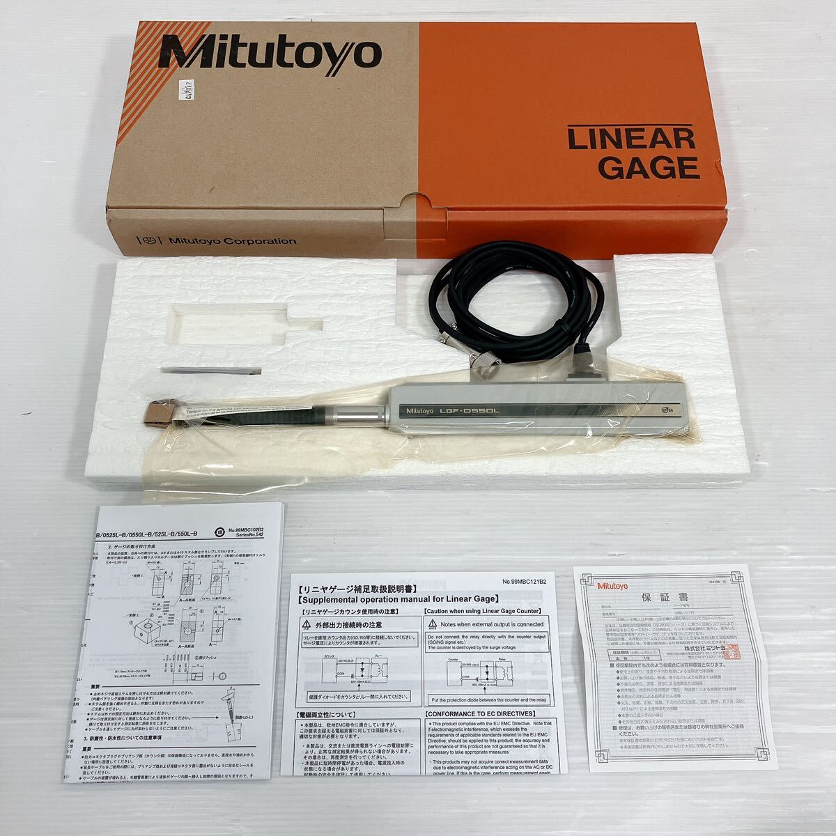 Mitutoyo ミツトヨ LINEAR GAGE リニアゲージ ゲージヘッド LGF-0550L-B 542-173 / カウンター EH-101P 542-075 開封済み 未使用 保管品_画像5