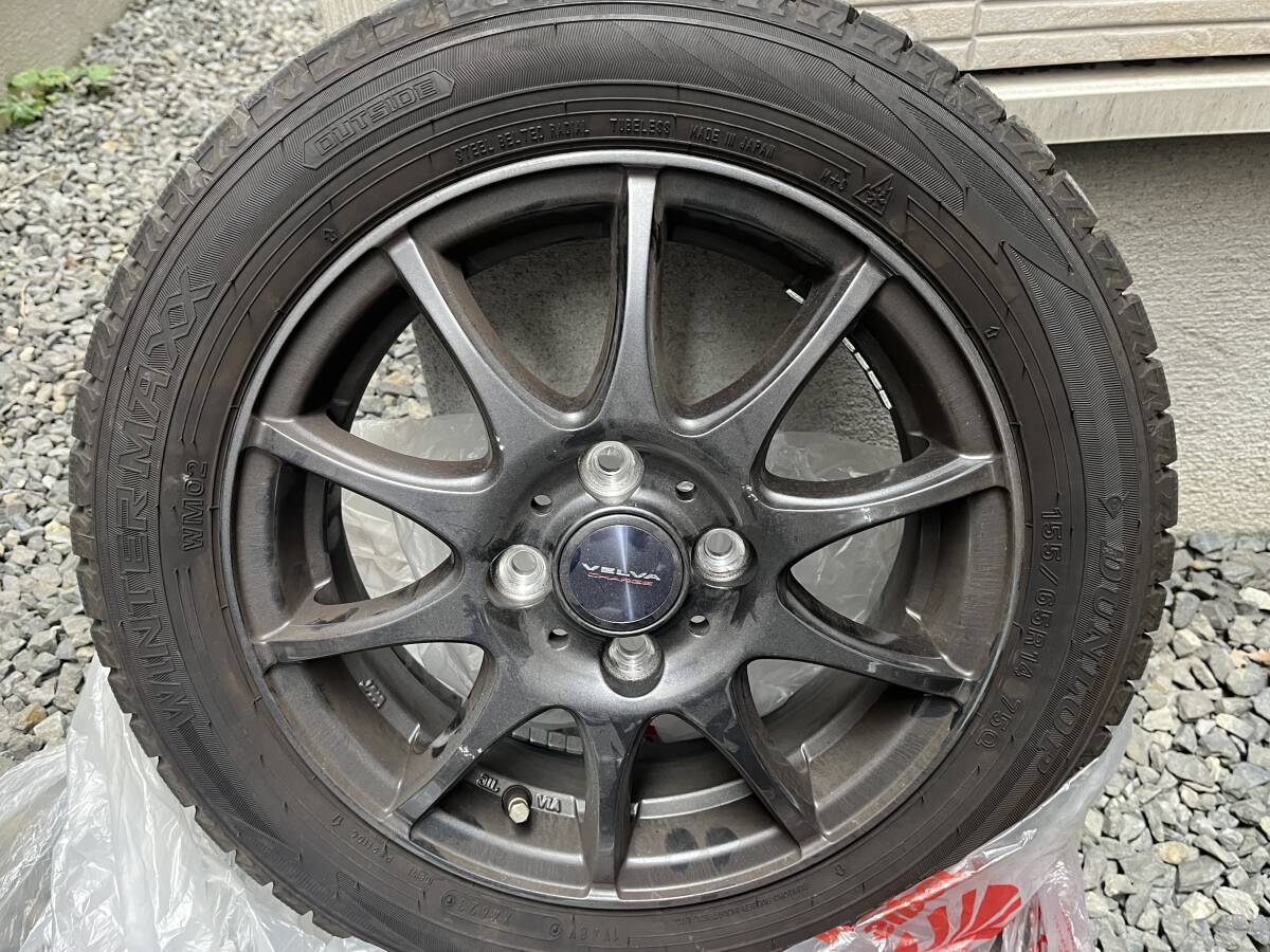 タイヤホイールセット 冬用 14インチ タント N-BOX 155/65R14 _画像7