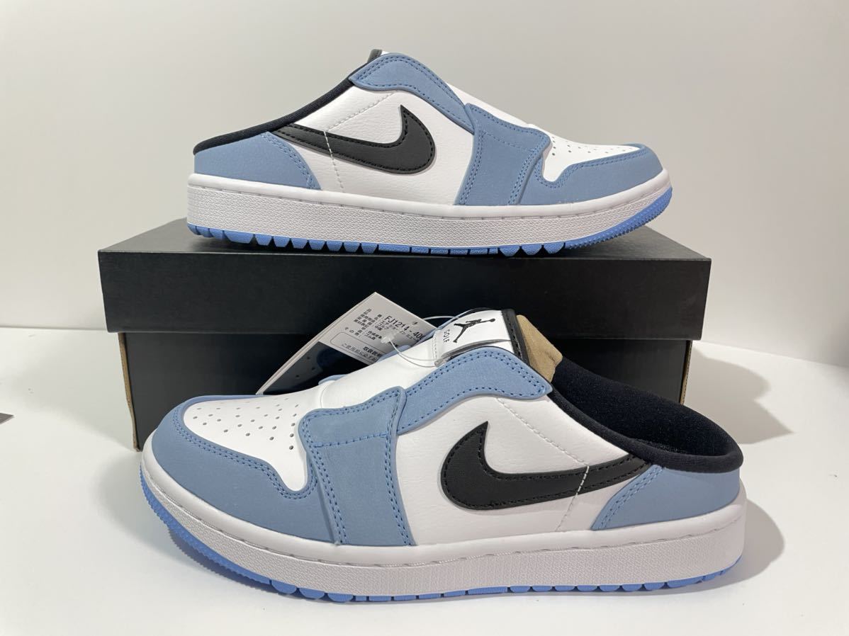 [ бесплатная доставка ][ новый товар ]NIKE AIR JORDAN 1 GOLF MULE Nike воздушный Jordan 1 Golf шлепанцы Uni балка City голубой 