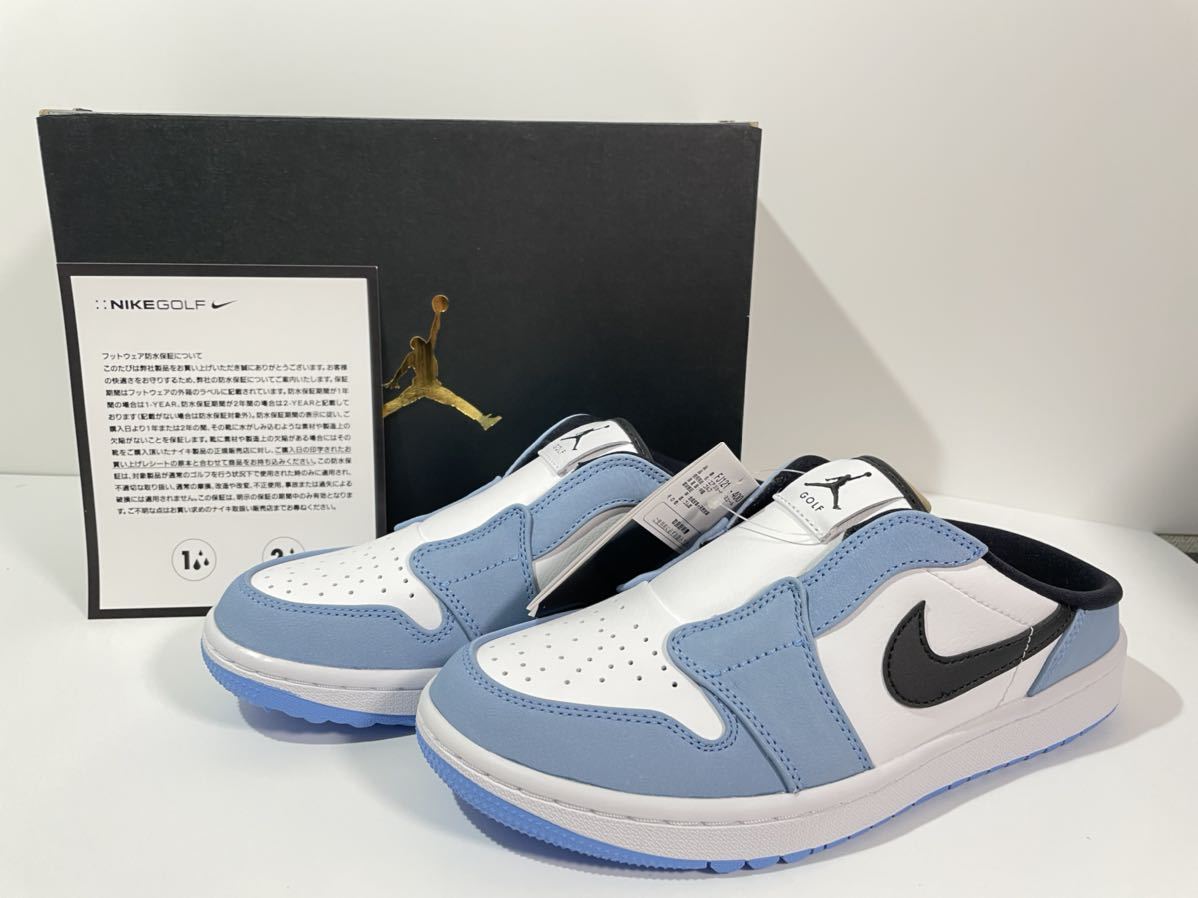 [ бесплатная доставка ][ новый товар ]NIKE AIR JORDAN 1 GOLF MULE Nike воздушный Jordan 1 Golf шлепанцы Uni балка City голубой 