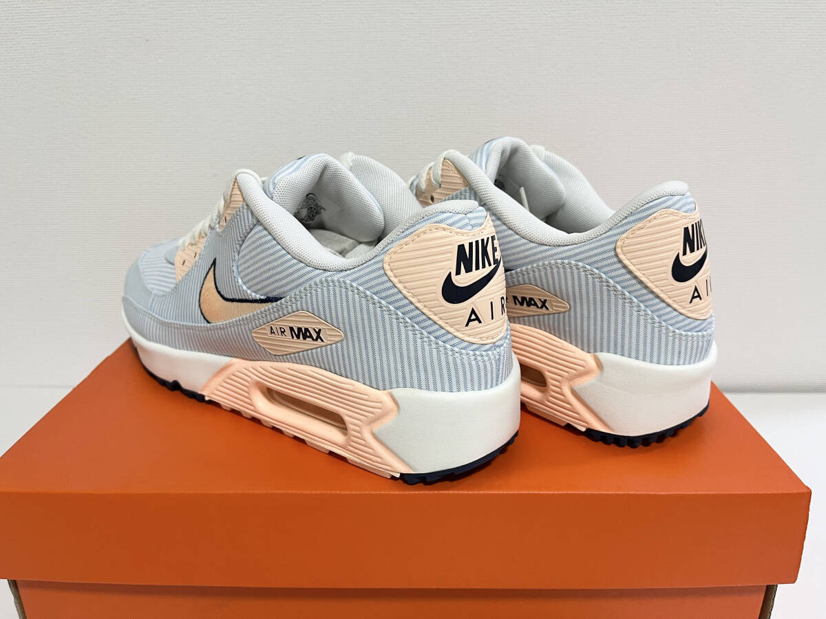 【送料無料】【新品 希少!】26cm　Nike Golf AirMax90 NRG Seersucker ナイキ ゴルフ エアマックス90 NRG シアサッカー ストライプ_画像3