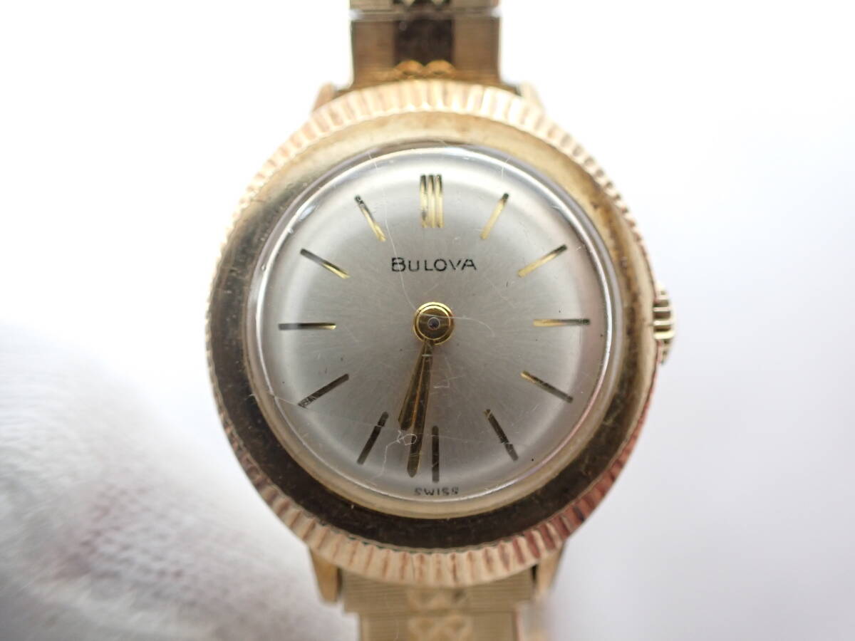 1円～ BULOVA ブローバ 手巻き 2針 アナログ 腕時計 ヴィンテージ レディースの画像2