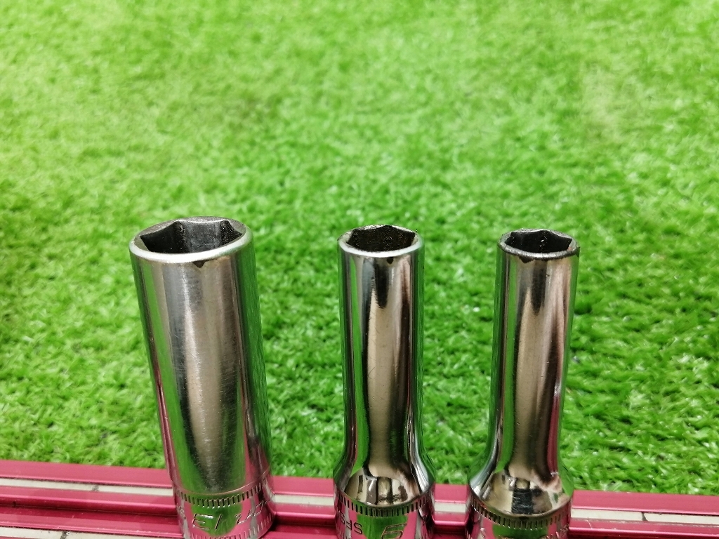 中古 不揃い Snap-on スナップオン 3/8 6角 ディープソケットセット mm ミリ 【8mm、9mm、13mm、14mm、15mm、16mm、17mm、18mm、19mm】 9_画像8