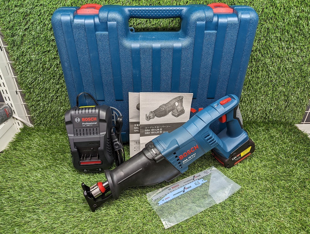 未使用品 BOSCH ボッシュ 18V コードレスセーバーソー GSA 18V-LIN 5.0Ahバッテリー1個 + 充電器