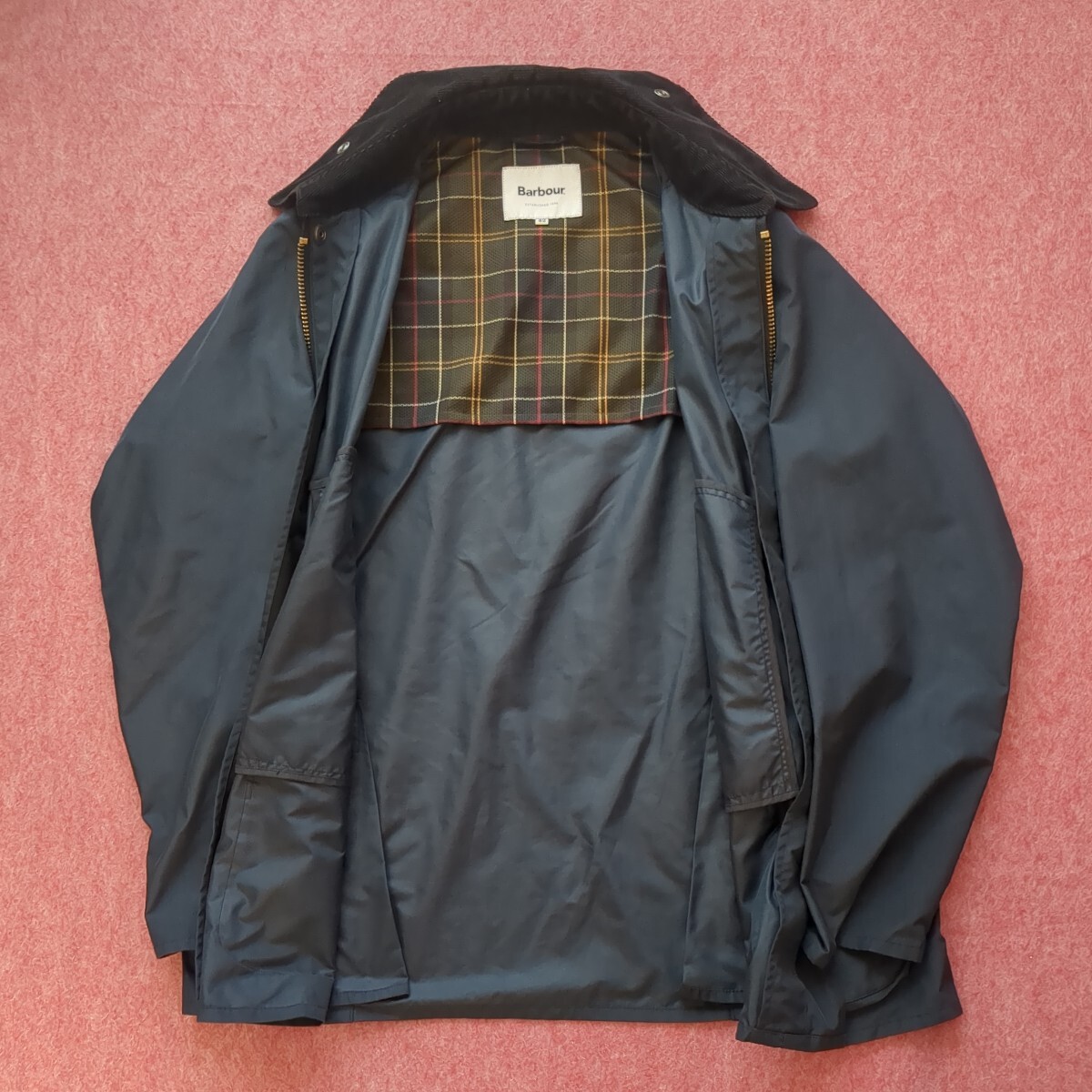 Barbour バブアー　BEDALE　SL ビデイルSL　BEAMS F 別注　2001186 シェイプメモリー　ノンオイル　ネイビー　サイズ:42_画像4