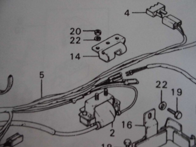 ホンダ純正　モンキー４Ｌ　イグニッションコイル　取付ナット・スプリングワッシャー　Ｚ５０Ｊ　Ｚ５０Ｊ１_20　22