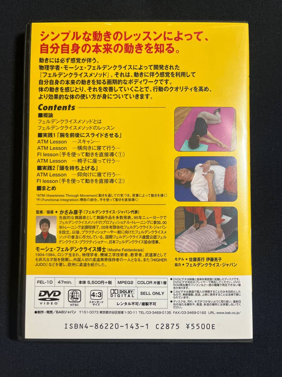 DVD　フェルデンクライス　ヨガ　合気道　武術　古武道　整体　気功　鍼灸　東洋医学　空手　拳法_画像2