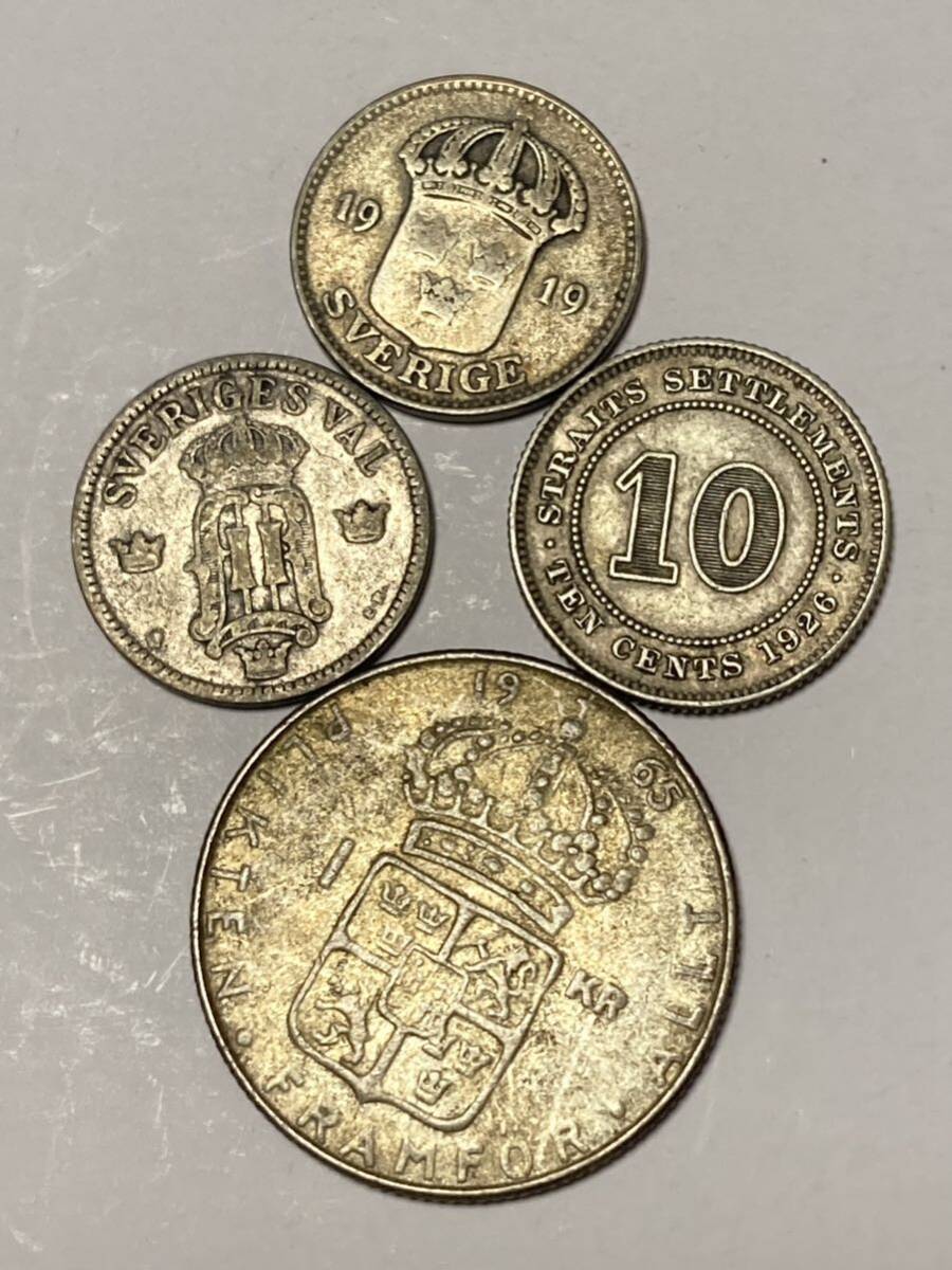 45 コレクション 古銭 銀貨 コイン 貨幣 スウェーデン　海峡植民地時代　マレーシア　_画像2