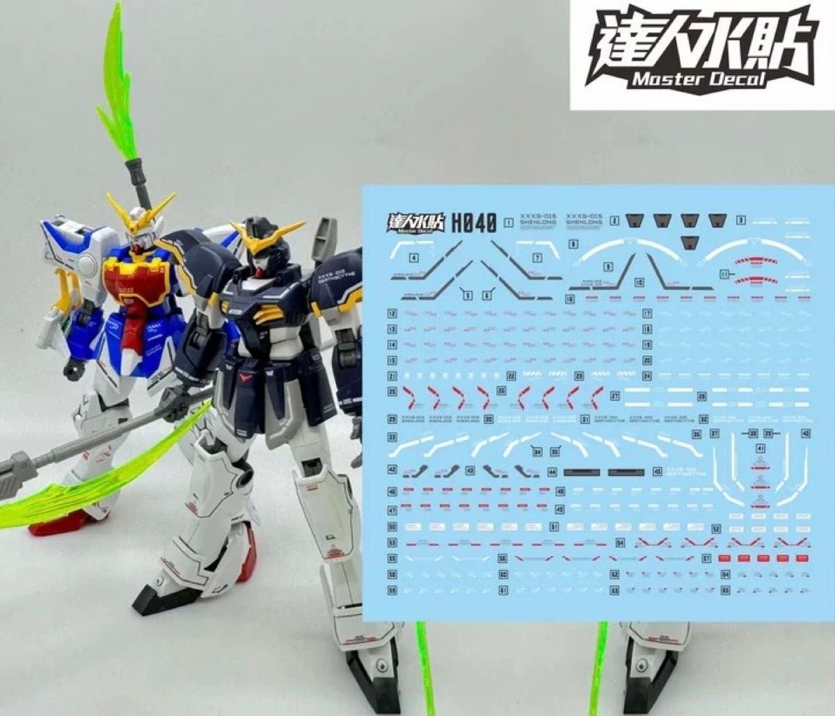 HG 1/144 シェンロン ガンダム+デスサイズ 用水転写式デカール 他社製　ガンダム　ガンプラ　プラモデル