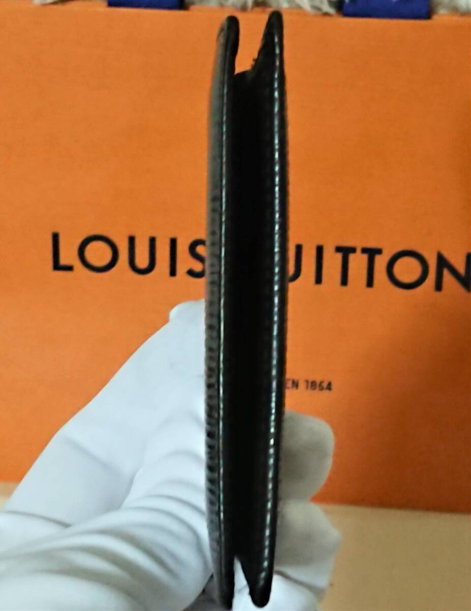 ルイヴィトン Louis Vuitton オーガナイザードゥポッシュ エピ ブラック 定期入れ リペア品の画像8