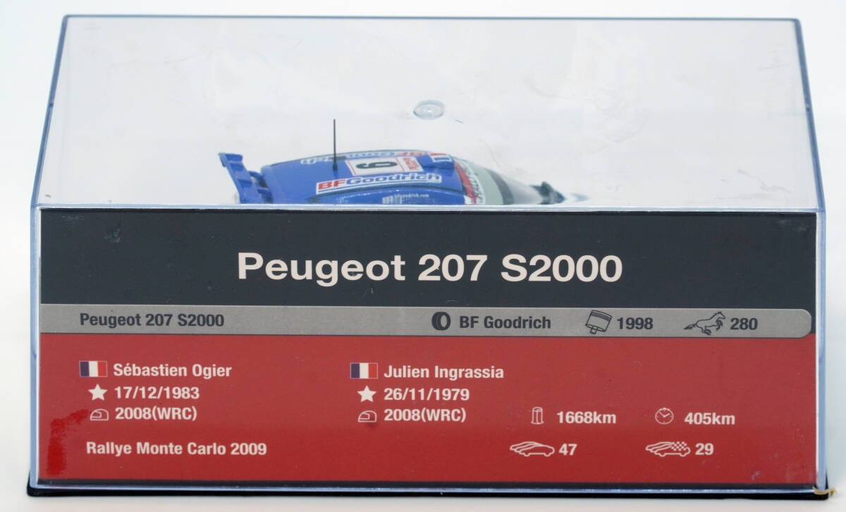 ●108 プジョー 207 S2000 2009  ラリーカーコレクション 1/43 デアゴスティーニ 模型のみ の画像3