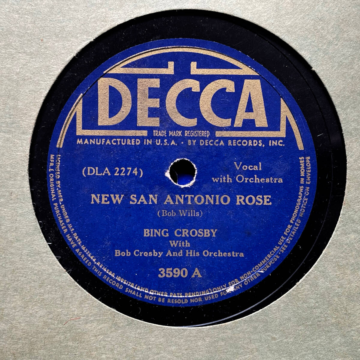 『BOB CROSBY』米盤 x22枚セット SP盤 DECCA CORAL CAPITOL 10inch 78rpm JAZZ カナダ盤の画像7