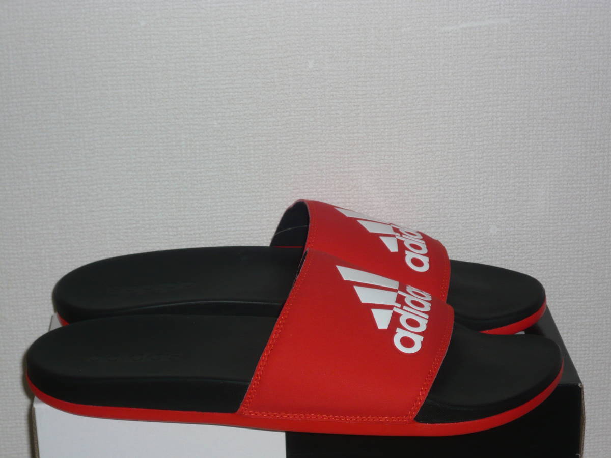 3★★★★即決！新品 adidas/アディダス アディレッタ CF Logo/ ADILETTE CF Logo 赤/白 US10/28.5cm 定形外郵便可_画像5