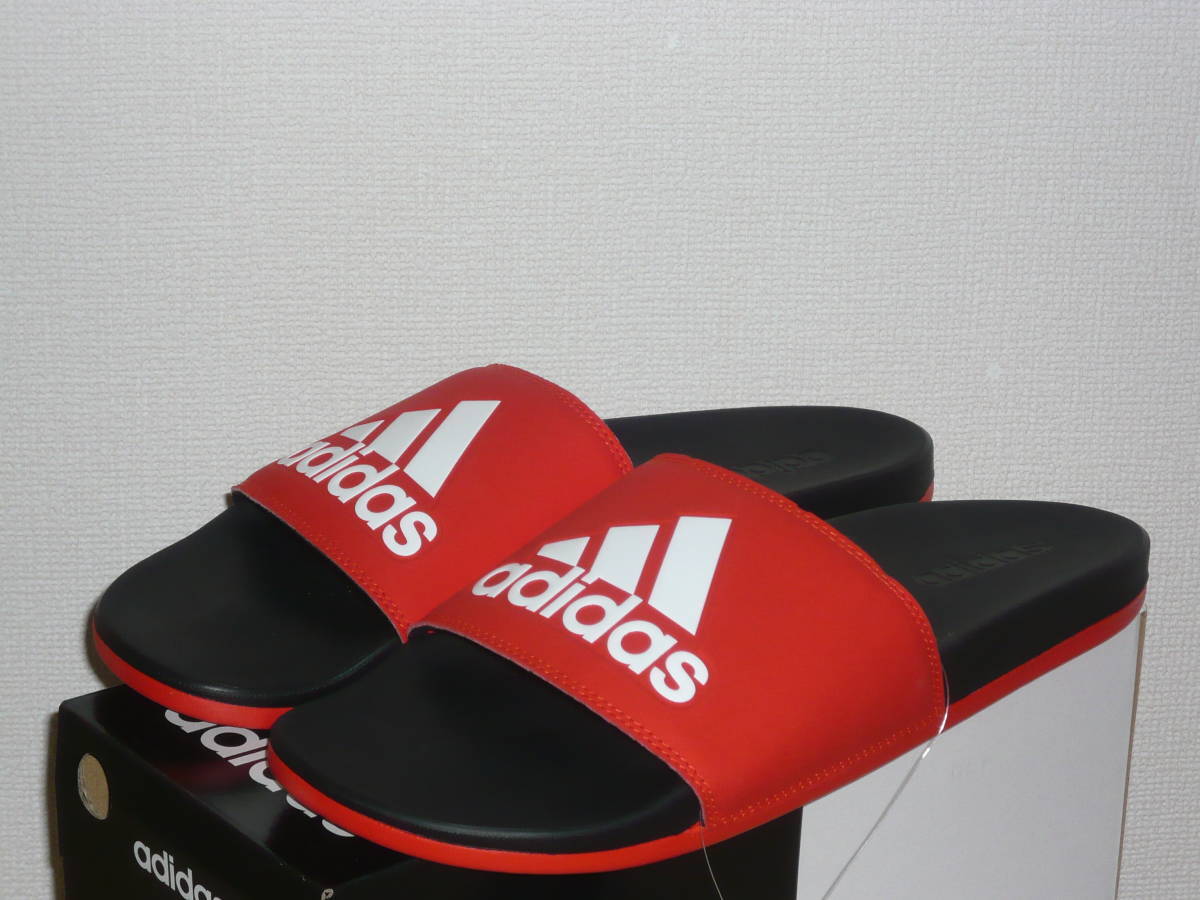 3★★★★即決！新品 adidas/アディダス アディレッタ CF Logo/ ADILETTE CF Logo 赤/白 US10/28.5cm 定形外郵便可_画像2