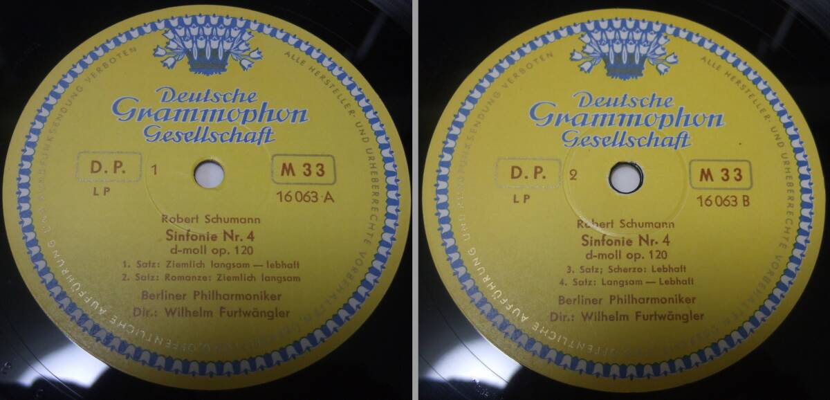 10インチLP フルトヴェングラー シューマン:交響曲第４番　独グラモフォン盤 LP16063　重量盤 フラット盤_画像5