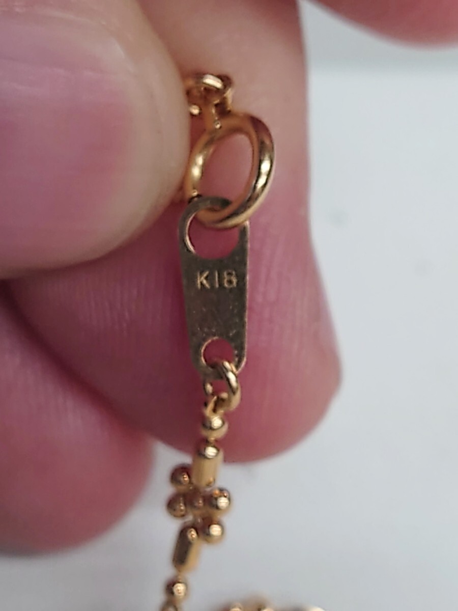 K18 18金 デザインネックレス　イエローゴールド　ゴールドチェーン 40cm_画像8