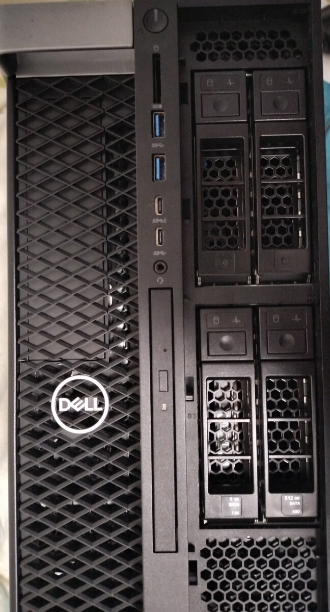 Dell Precision 5820 Tower Workstation 電源950W/Xeon W-2123(3.6GHz 4C8T)/RAM 16GB/Quadro P1000/SSD 512GB/HDD 1TB (現状渡し)_画像3