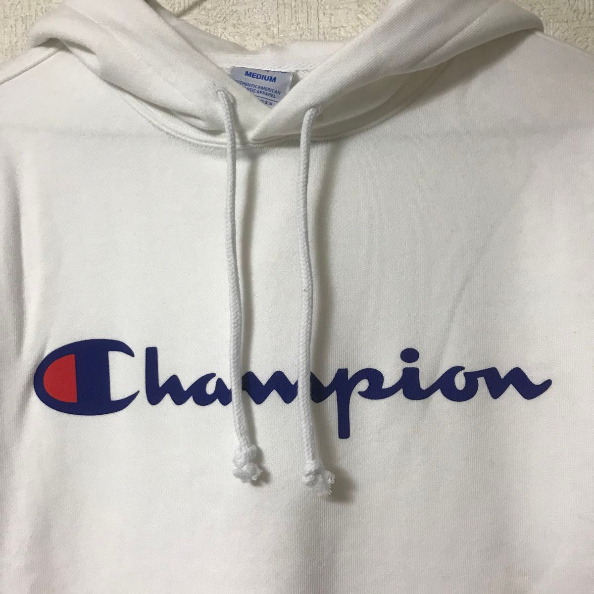 【新品未使用】 Champion チャンピオン パーカー ホワイト プルオーバー 長袖　ユニセックス M