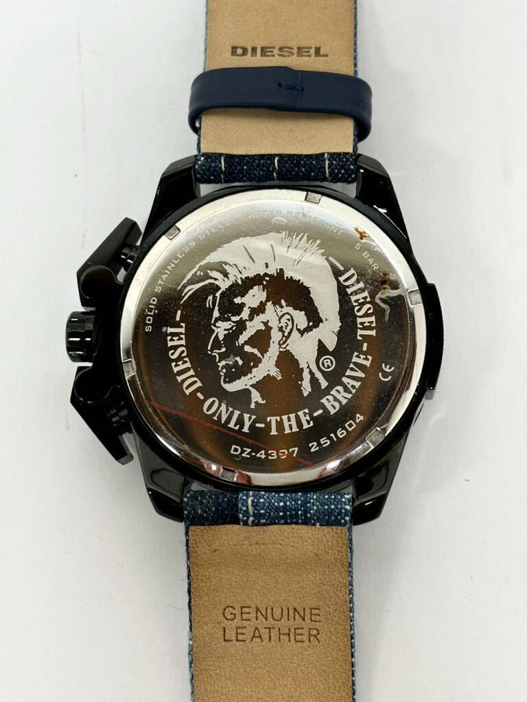 【稼働品】DIESEL ディーゼル アイアンサイド DZ4397 メンズ腕時計 アナログ デニムストラップ ブルージーンズ_画像7