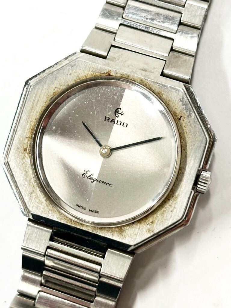 1円〜　ラドー　RADO 手巻き　エレガンス　396 3014 4 メンズ　腕時計　ステンレス　クォーツ　可動_画像1