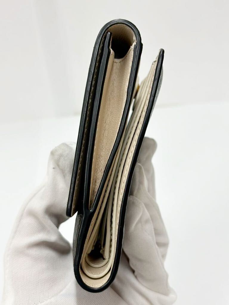 FENDI フェンディ ピーカブー セレリア ロゴ 二つ折り財布 ブラック レザー レディース 箱付き_画像10