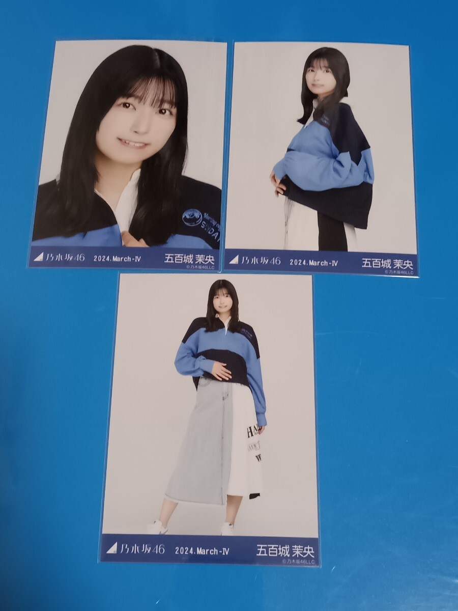 乃木坂46 ラガーシャツ　生写真　3種コンプ　五百城茉央_画像1