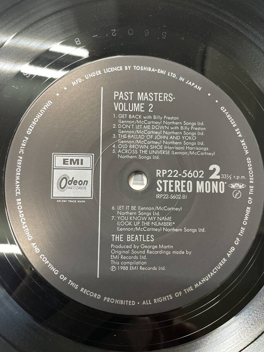 LP レコード 帯付き/ The Beatles ビートルズ PAST MASTERS パスト・マスターズ VOLUMES ONE&TWO _画像6