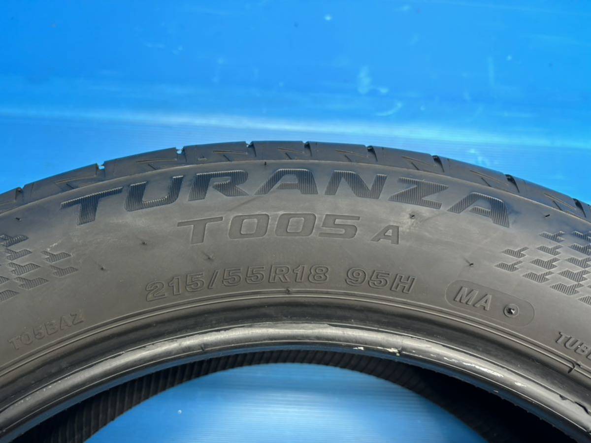 ☆個人宅可☆即決08▼ブリヂストン トランザ BS TURANZA T005A 215/55R18 1本 2023年製造 8分山位 点検済_画像5