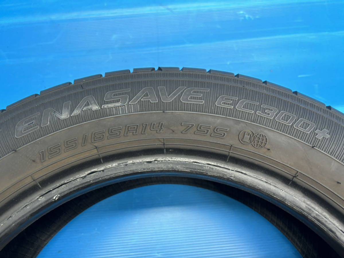 ☆個人宅可☆D37■ダンロップ ウインターマックス DL ENASAVEEC300+ 155/65R14 4本 2020年製造 4～5分山位 点検済_画像6