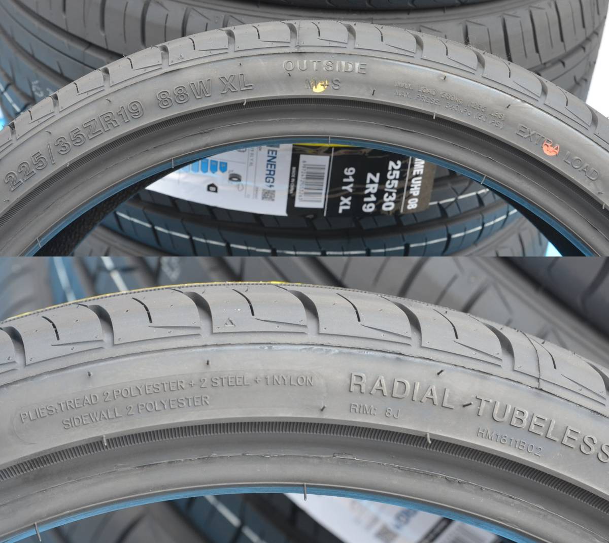 225/35R19 x2本 255/30R19 x2本 新品 2023年製造 ロードマーチ Roadmarch 4本セット / BMW 3シリーズ E90 E91 E92 E93 Z4 E89 E86 E85 等にの画像6