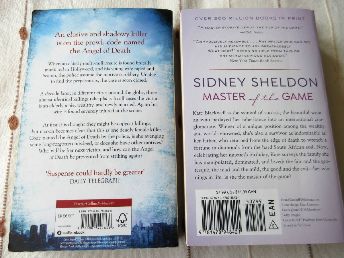 foreign book SIDNEY SHELDON Angel of the Dark Master of the Gamesido knee Sheldon English novel 