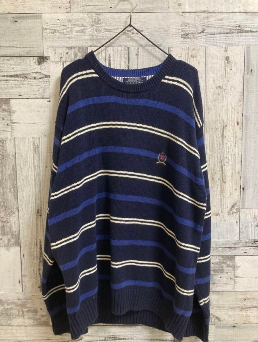 90's  Tommy Hilfiger cotton knit  size L ニット セーター ニットセーター