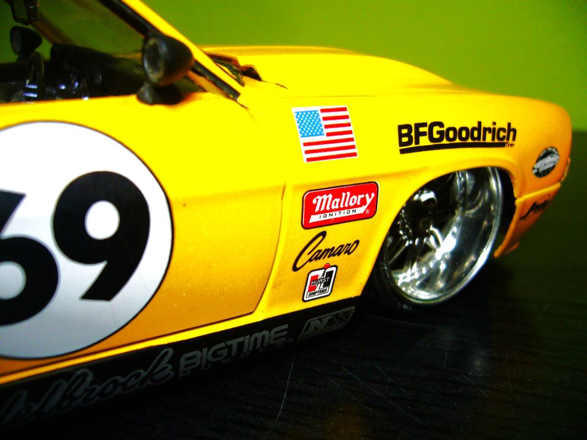 1/24 Jado Toys　1969 CHEVY CAMARO　ドラック マシーン　ダイキャスト　各部開閉　深リム ワイドタイヤ　箱・ケース無し　美品_画像8