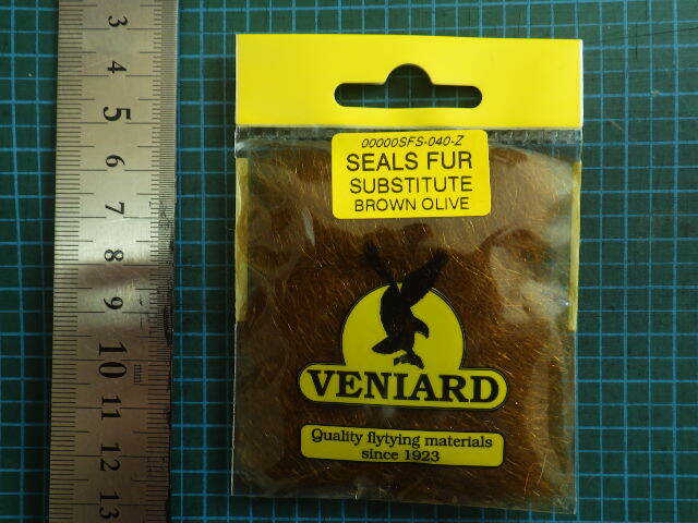ビニアード　シールズファー　サブ　ブラウンオリーブ　seals fur substitute veniard社_画像1