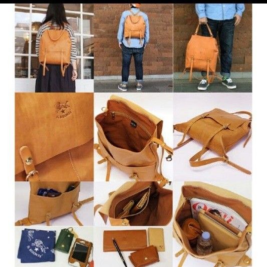 新品 希少 イルビゾンテ 本革 レザー リュックサック バッグ