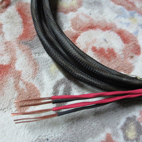 #WE【音抜け抜群 Western Electric Speaker Cable 長さ２M左右ペア】1940~50年代 単線20awg X ３本仕様　※安価製品ですがプラグサービス_20awg ３本仕様　約１１awg