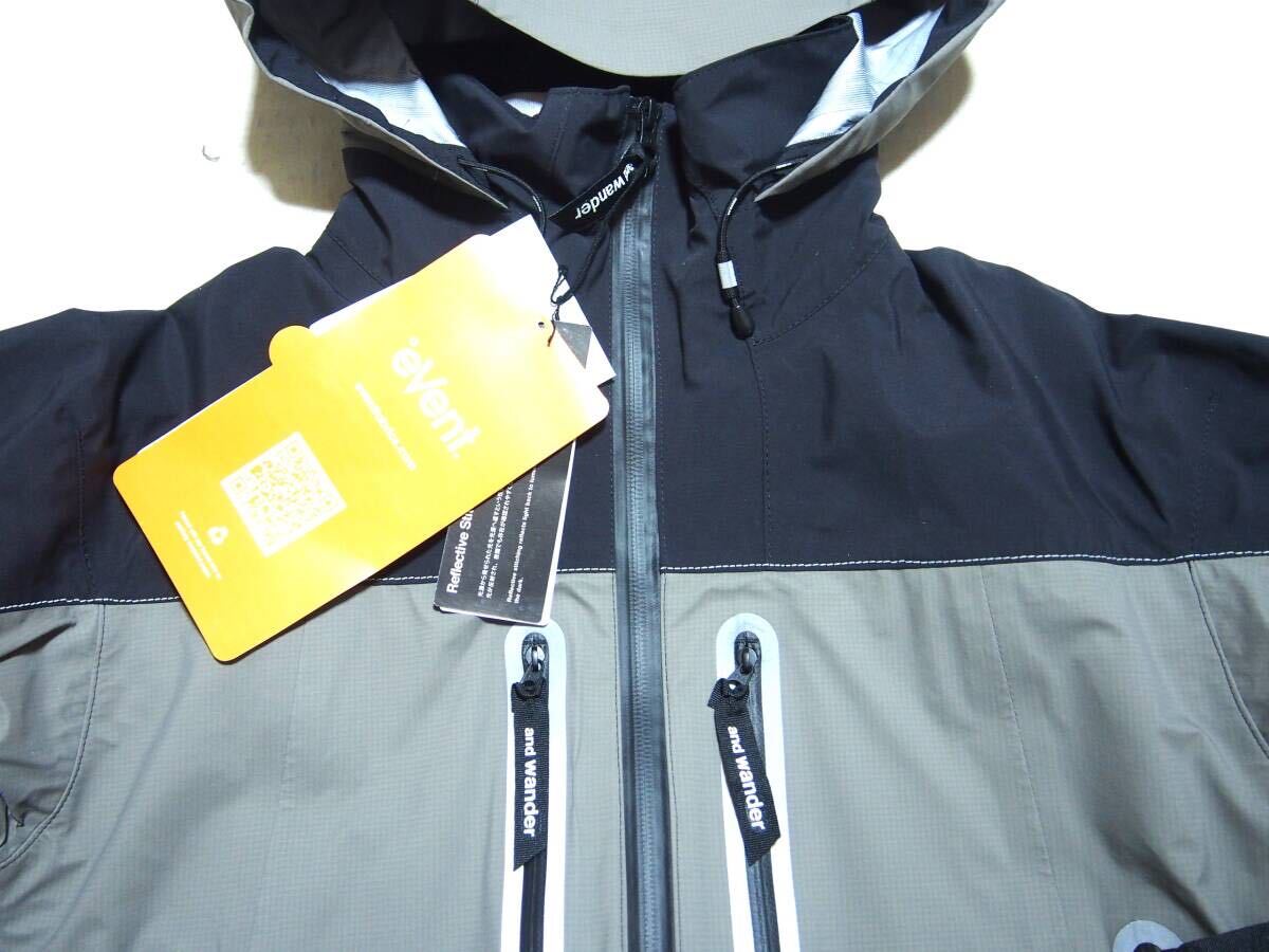 新品 and wander アンドワンダー e vent rain jacket サイズ3 レインジャケット 定価71500円 アルクフェニックス ティートンブロス HOUDINIの画像4