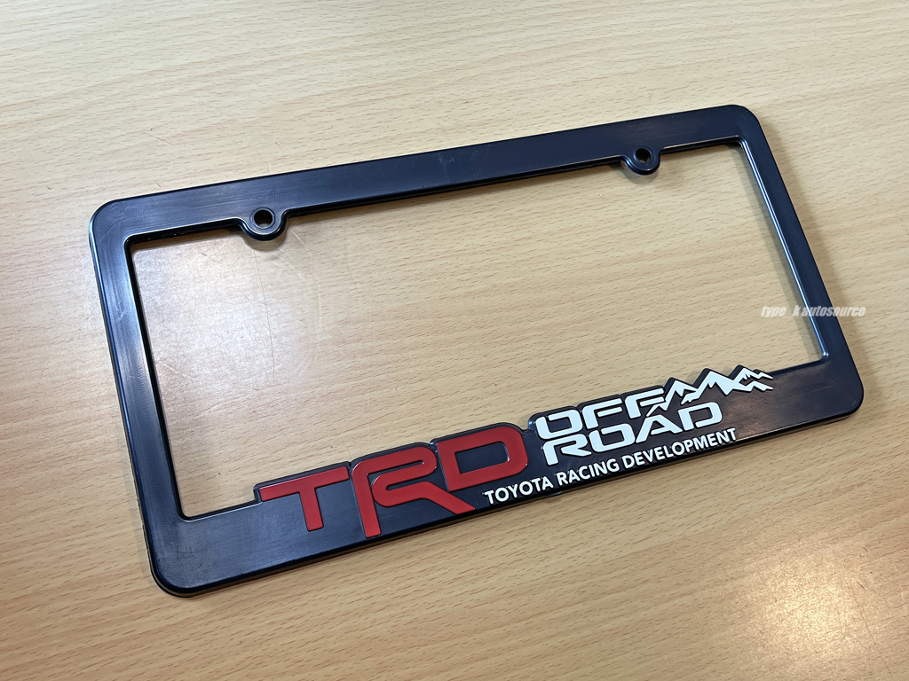 USトヨタTRD OFFORAD ナンバーフレーム USDM北米JDM TUNDRAタンドラ TACOMAタコマ 4Runnerサーフ RAV4 FJクルーザーLEXUSプラド ランクルの画像3