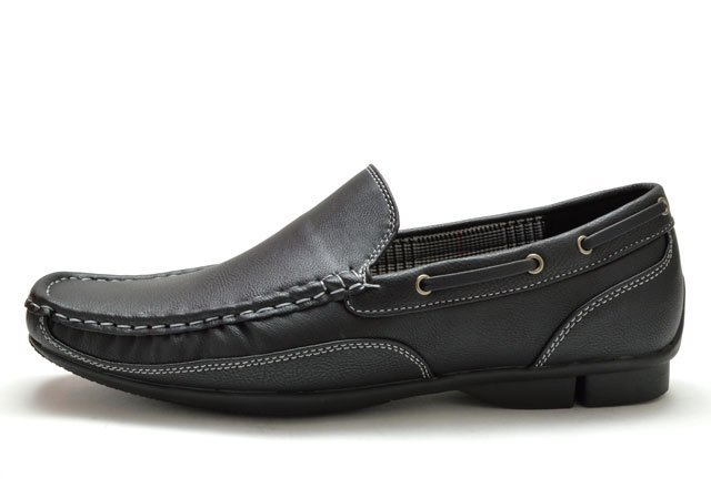 新品 ウィルソン 8801 黒 26.5cm メンズスリッポンシューズ メンズデッキシューズ ドライビングシューズ モカシン 紳士靴 軽量 Wilson 靴_画像2