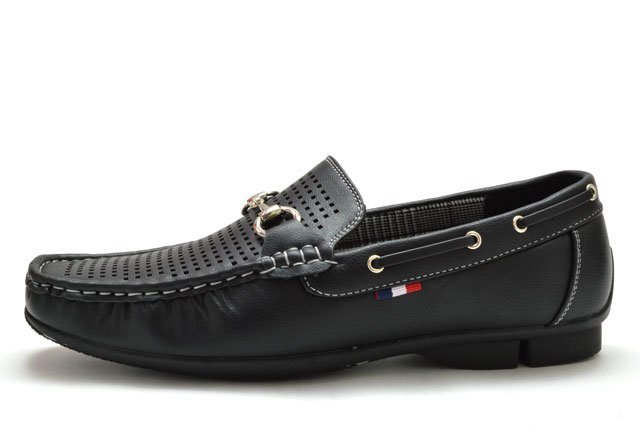 新品 ウィルソン 8804 黒 26.5cm メンズスリッポンシューズ メッシュビットデッキシューズ ビットローファー 紳士靴 軽量 Wilson 靴の画像2