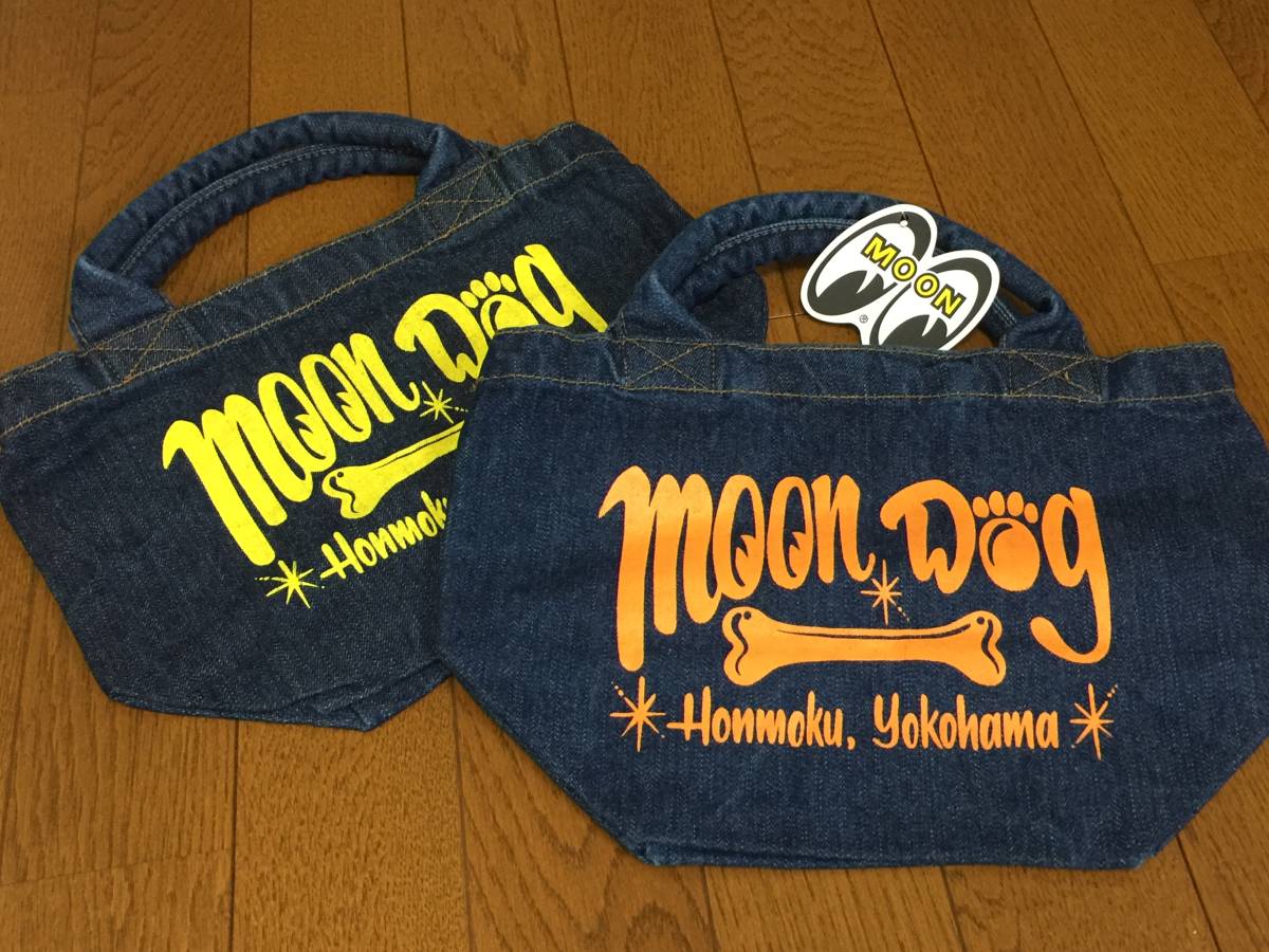 デニム ランチ バッグ 送料込み お散歩バッグ ミニトート オレンジ mooneyes ムーンアイズ トートバッグ お弁当_イエローも出品中です。