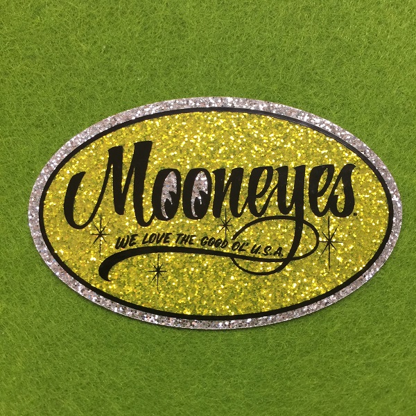 MOONEYES ラメ 楕円 ステッカー ムーンアイズ デカール シール moon eyes ミニレター 63円可 yokohama oval 紙製 プリズム メタルフレークの画像1